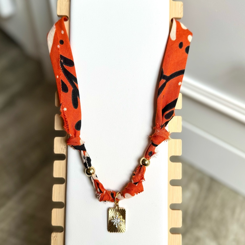 bandana charm necklace